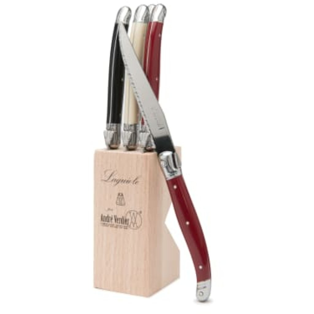 LAGUIOLE STEAK KNIVES ANDRE VERDIER 6PC FAN